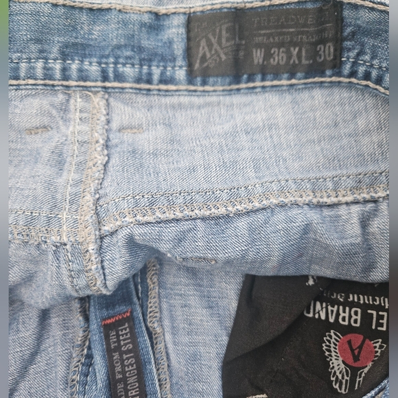 Mens TK Axel TREADWELL Relaxed Straight Fit Jeans 36x30 KENSINGTON AX41007-3 - Picture 15 of 16